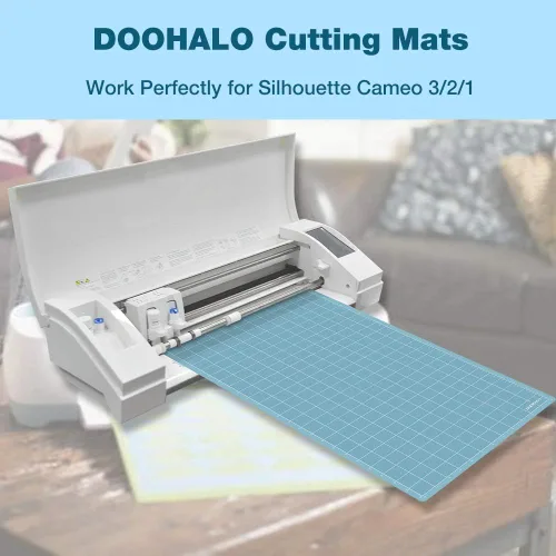 Miniatura 4 de DOOHALO Alfombrilla de corte para Silhouette Cameo 4, alfombrilla de corte Lightgrip de 12 x 12 pulgadas, paquete de 3 alfombrillas adhesivas