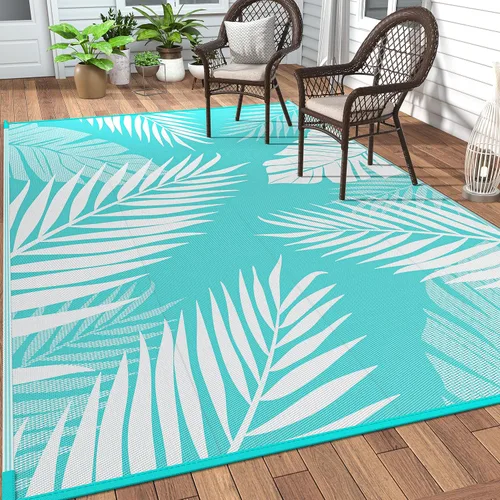 GENIMO - Tapete reversible e impermeable para patios y exteriores, oferta, paja de plástico, para áreas grandes, campamentos, RV, pícnics, terrazas,