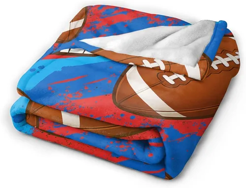 Miniatura 5 de Manta de fútbol americano, manta de forro polar mullido, súper suave, acogedora y cálida, manta deportiva, regalos para niños, niñas, niños
