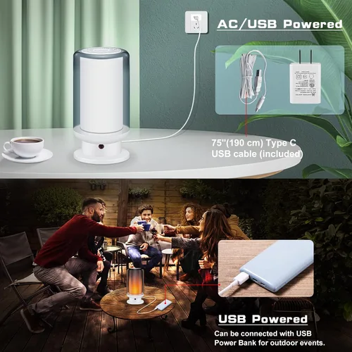 Miniatura 5 de Lámparas de mesa LED que cambian de color, lámpara de noche regulable con control remoto, lámpara de escritorio para dormitorio, para sala de estar