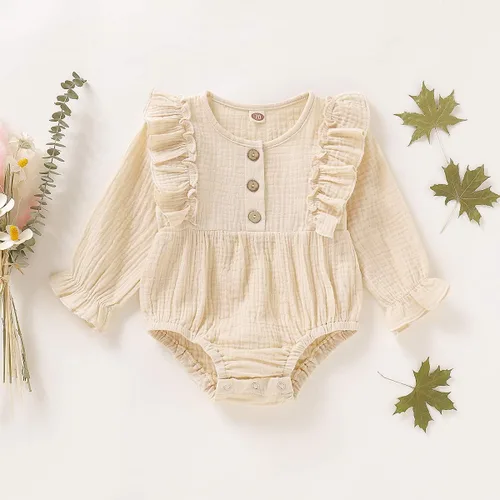 Miniatura 2 de Ropa de bebé recién nacida overol de manga con volantes trajes lindos para niñas