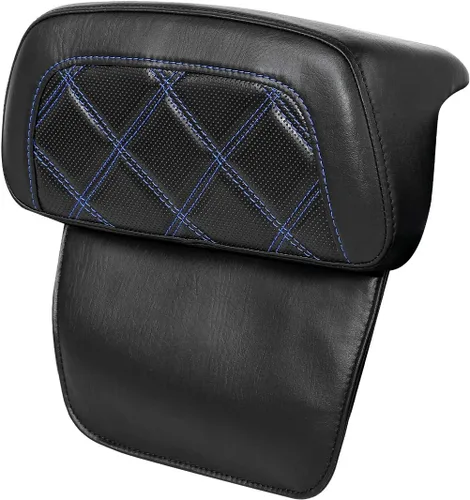 Miniatura 18 de TCT-MOTORPARTS Driver Rider - Almohadilla de respaldo para Harley Touring 2009-2023 Road King Street Road Electra Glide Ultra Black Stitching