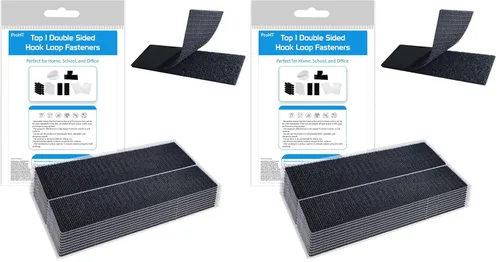 Miniatura 9 de ProHT Tiras de velcro con adhesivo de 0.8 x 3 pulgadas, 40 pares de tiras adhesivas de resistencia industrial para cojines de sofá. Resistentes