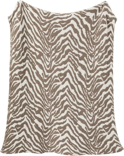 Miniatura 5 de Manta de Zebra 50x70 Beige Mantas de Forro Polar Suaves y Esponjosas para Sofá, Cama o Sillón, Manta Gruesa y Cálida para Mujeres, para Todas
