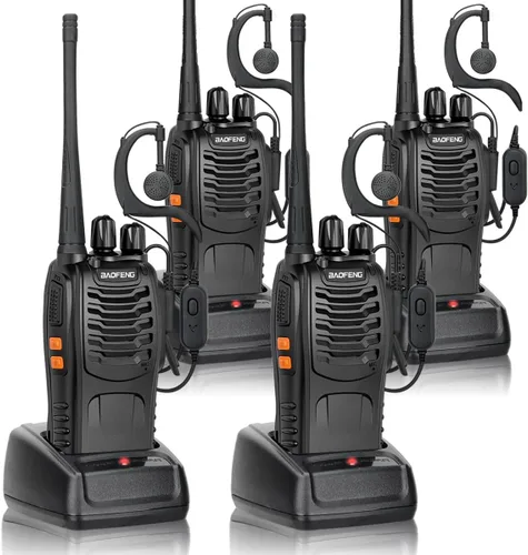 Miniatura 8 de Walkie Talkies de largo alcance para adultos, radios walkie talkies recargables con auriculares, radios de 2 vías, transceptor de mano UHF