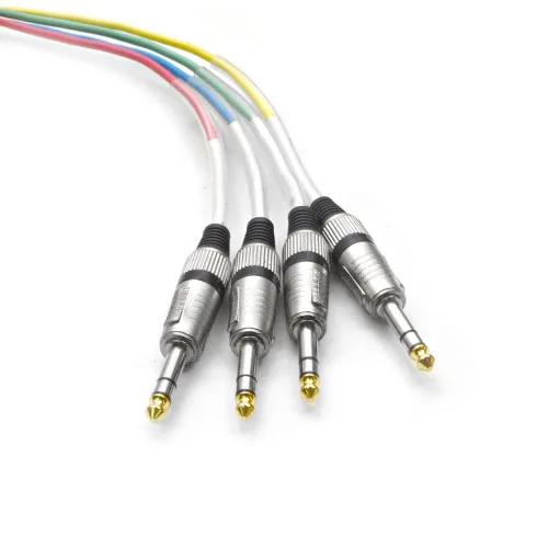 Miniatura 2 de Cable Serpiente TRS de 4 Canales de 1/4" - 5 Pies de Largo - Extremos Reparables - Serpiente de Efectos de Audio Profesional para Presentaciones