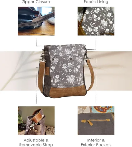 Miniatura 4 de Myra Bag Floral Purse - Canvas Bags for Women, Over The Shoulder Purse