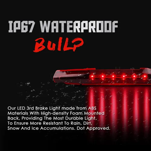 Miniatura 4 de Tercera tercera luz de freno trasera compatible con Chevy Trailblazer GMC Envoy Buick Rainier Ascender Bravada Center Cargo Trasera LED de montaje