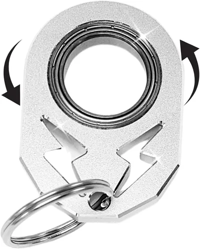 Miniatura 13 de YIPUKIYI Llavero Giratorio Anillo de Dedo Llave Cadena Giratorio Anillo de Dedo Tipo Juguete para Hombres, Mujeres y Niños (Negro)