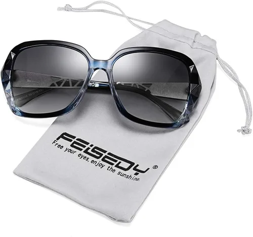 Miniatura 44 de FEISEDY - gafas de sol polarizadas para mujer, marco compuesto brillante B2289