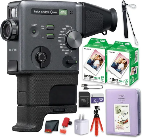 Miniatura 11 de FUJIFILM instax mini Evo Cinema Hybrid - Paquete de cámara instantánea, impresora de cámara 3 en 1 con Bluetooth + Gen Dial para 10 efectos