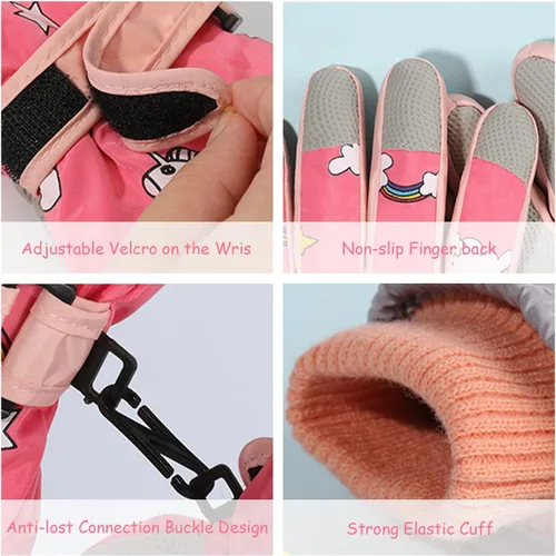 Miniatura 35 de Guantes de nieve para hombre y mujer, impermeables, para invierno, cálidos, para esquí, snowboard, guantes para mujer