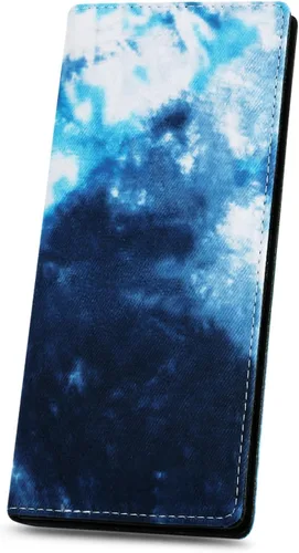 Miniatura 82 de HUA ANGEL Billetera para mujer, ultra delgada y delgada, con bloqueo RFID, tarjetero de crédito, doble embrague, carteras largas, regalo para A-ámbar