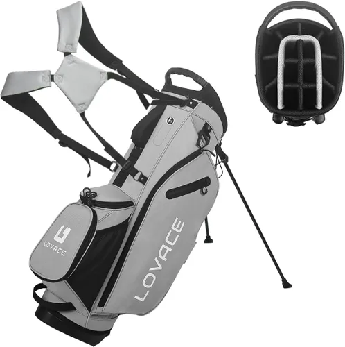 Miniatura 7 de Bolsa de golf con soporte de 14 divisiones, bolsa de golf ligera con soporte para hombres y mujeres Azul