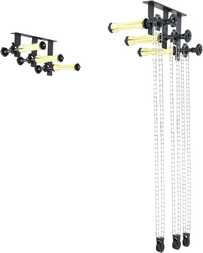 Miniatura 7 de Sistema de soporte de rodillo de fondo de fotografía, 3 rodillos, soporte de fondo de pared, soporte de fondo de soporte de luz Cadena de plástico