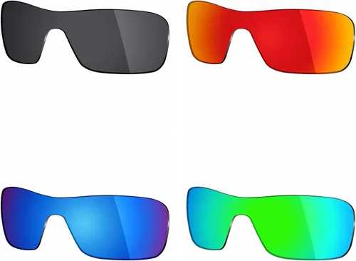 mryok 4pares polarizadas lentes de repuesto para Oakley Turbine Rotoranteojos de sol Stealth negrorojo fuegoazul hieloverde esmeralda