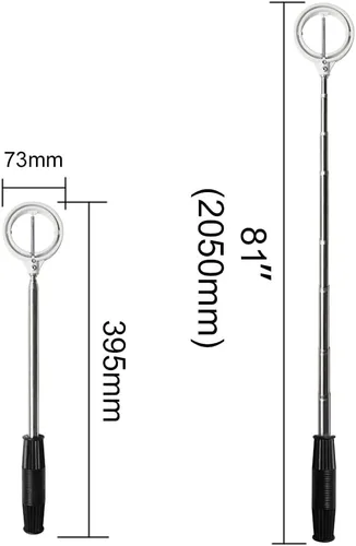 Miniatura 3 de Recuperador de pelotas de golf o herramienta de recogida con extensible automático, inoxidable para arbusto de agua blanco amarillo 2 colores regalo