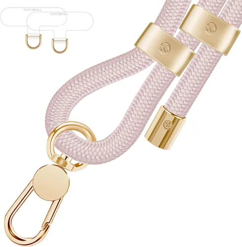 Miniatura 11 de UKON Cordón para teléfono celular, cordón bandolera y correa de muñeca, hebilla de metal premium con dijes para teléfono con 2 parches de correa