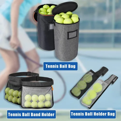 Miniatura 7 de VISEMAN Cesta portátil para pelotas de tenis para entrenamiento, transporte y almacenamiento Negro