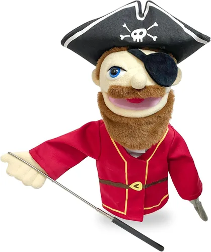 Miniatura 9 de Marionetas de 40,6 cm de títere entriloquista, marionetas de mano para niños, marionetas de chef de peluche para adultos con boca extraíble