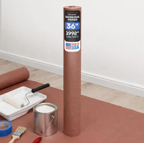 Miniatura 8 de Película protectora de alfombra de 24 pulgadas x 200 pies, 3 mil (400 pies cuadrados) - Protección de alfombras autoadhesiva hecha en Estados Unidos