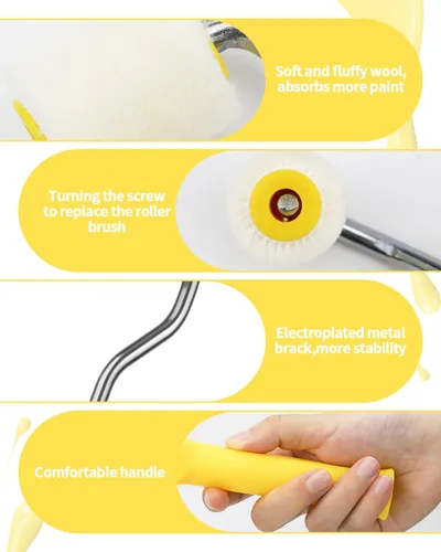 Miniatura 3 de 2 rodillos de pintura de espuma para retoque de bordes o esquinas, extra pequeños, herramienta de pintura para resultados de pintura profesional