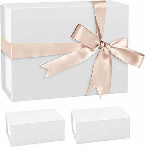 Miniatura 12 de Cajas de regalo rosas con tapas, caja de regalo plegable con tapa magnética, caja de regalo plegable con tapa magnética