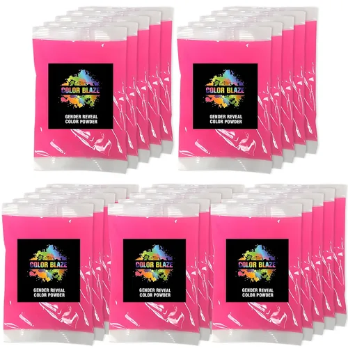 Miniatura 12 de Color Blaze Paquetes de polvo de color para revelación del género del bebé, 2.65 oz cada uno, 10 paquetes de polvo de color azul para niños