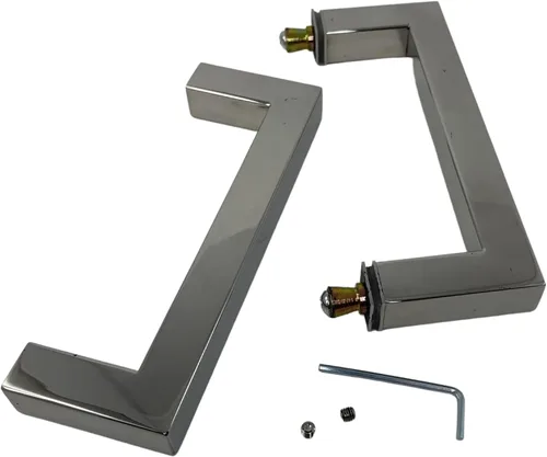 Miniatura 6 de Manija de puerta de ducha – Puertas de cristal de ducha de alta calidad – Manija de puerta de vidrio de acero inoxidable – Diseño duradero y Cromado