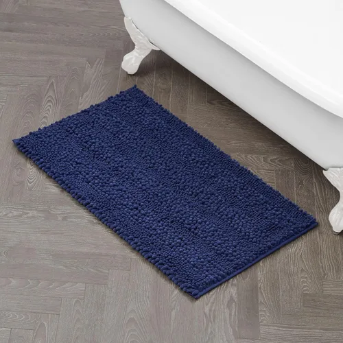 Miniatura 26 de Laura Ashley Tapete de baño de chenilla Astor 100% poliéster Decoración de baño premium Lavable a máquina Respaldo TPR Mide 17 x 24 Aqua
