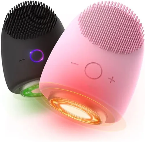 Miniatura 6 de Cepillo de limpieza facial calentado, limpiador facial impermeable para limpieza profunda, cepillo facial suave masaje exfoliante, 9 velocidades