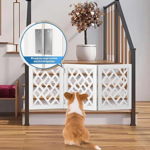 Miniatura 3 de Diseño de Recorte 16" Puerta Corta para Perros Pequeños, Puerta Plegable Retráctil para Cachorros Interior - Barrera para Mascotas Liviana