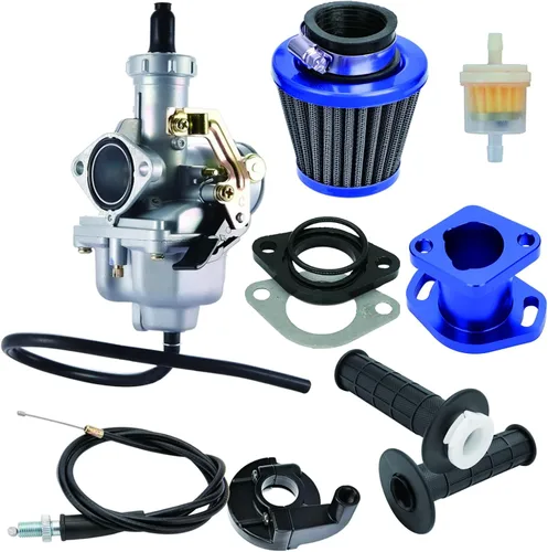 Carburador PZ27 compatible con Honda XR100 XR100R CRF100F 4 tiempos CG 125CC 150CC 200CC 250CC Colector de admisión CNC filtro de aire de 1.496 in
