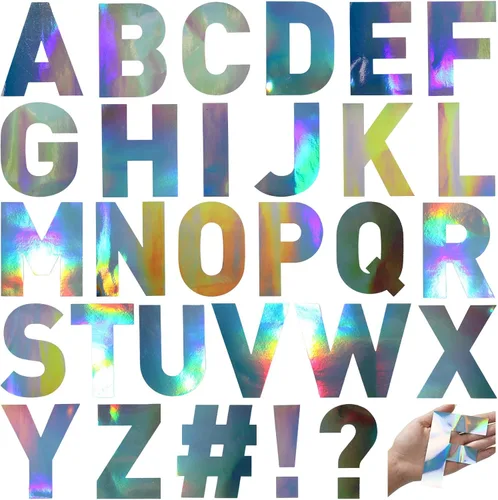 Panelee 145 Piezas 20 Hojas Calcomanías de Letras Grandes de 4 Pulgadas Calcomanías de Letras del Alfabeto de Fuente Grande Autoadhesivas para Aula