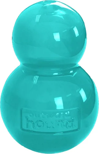 Outward Hound Juguete para Perros Rellenable Double-Tuff, Mediano 4 Pulgadas Verde - Pelota Masticable Dispensadora de Golosinas para Perros