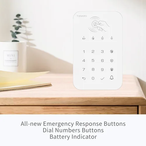 Miniatura 4 de Teclado para sistema de alarma antirrobo WiFi GSM, base de sistema de alarma para el hogar inteligente, kit de 12 piezas, sistema de alarma