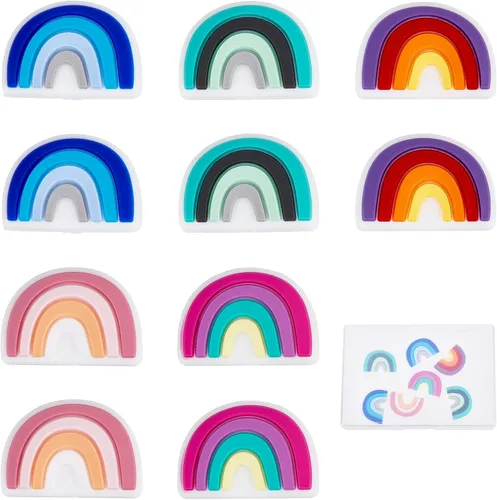 Miniatura 9 de SUNNYCLUE 10 estilos de cuentas focales de silicona lindas 3D astronautas encantos de personajes de silicona a granel de dibujos animados espaciales