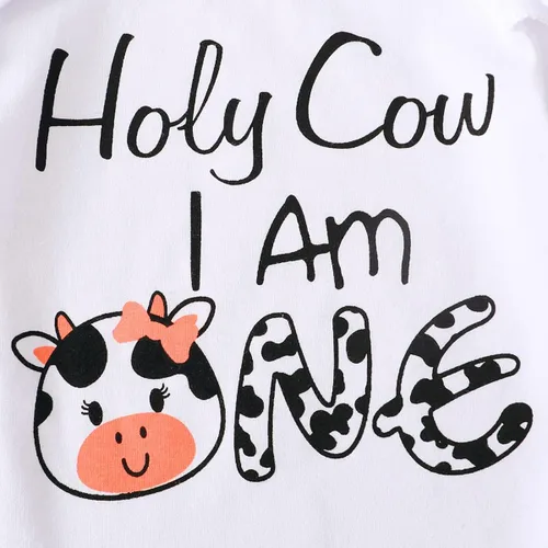 Miniatura 5 de Slanavel Traje de primer cumpleaños para niña, ropa de primer cumpleaños para niña, disfraz de vaca sagrada, disfraz de niña de cumpleaños