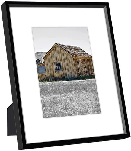 Miniatura 7 de Golden State Art, marco de fotos de 8 x 10 pulgadas, negro, para foto de 5 x 7 pulgadas con paspartú o 8 x 10 sin paspartú para montaje en pared