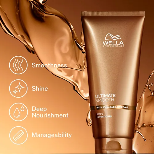 Miniatura 3 de Wella Professionals ULTIMATE SMOOTH Conditioner Treatment for Dry, Frizzy Hair Nourishes, Smooths & Adds a Silky Shine With Squalane & Omega 9