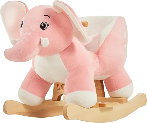 Miniatura 10 de FUNLIO Caballo mecedor de unicornio para bebé, caballo mecedor de unicornio de hadas arco iris para niños pequeños de 6 meses a 3 años, balancín