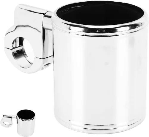 Miniatura 6 de Portavasos para manillar de motocicleta, aleación de aluminio, universal para , 22 1.260 in mango, ajustable