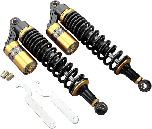 Miniatura 11 de Par de amortiguadores de aire para motocicleta de 340 mm, ajuste universal para la parte trasera, para HONDA, Suzuki, Yamaha, Kawasaki ATV Go Kart