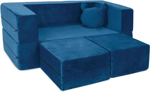 Miniatura 7 de Milliard Sofá para Niños - Sofá Modular para Niños Pequeños y Bebés, Muebles de Sala de Juegos/Dormitorio (Gris Pequeño)