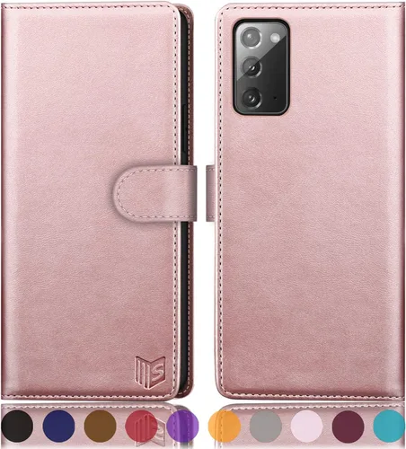 Miniatura 13 de SUANPOT Funda de piel tipo cartera para Samsung Galaxy Note 20 5G de 6.7 pulgadas con bloqueo RFID, tarjetero para tarjetas de crédito, funda