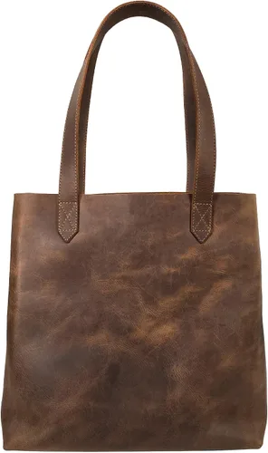 Miniatura 2 de Heather's, Bolso tote clásico, bolso de hombro, bolso espacioso, bolso de estilo vintage, viajes y compras, cuero de grano completo, hecho a mano