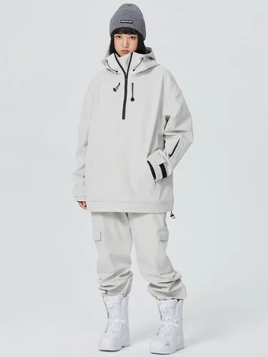 Miniatura 16 de RIUIYELE Traje de esquí para mujer, chaqueta y pantalones de snowboard para deportes al aire libre, traje de nieve con aislamiento impermeable