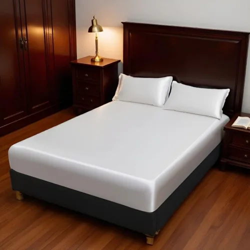 Miniatura 5 de Juwenin Home Juego de sábanas bajeras de satén sedoso de 2 piezas, suave y cómodo, para dormitorio, habitación de invitados
