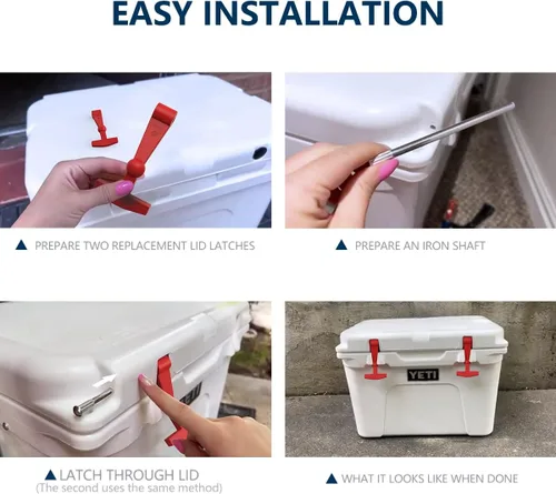 Miniatura 3 de Pestillos de tapa de repuesto (paquete de 2) compatibles con todos los refrigeradores duros Yeti, RTIC, otros relacionados, hechos de goma dura