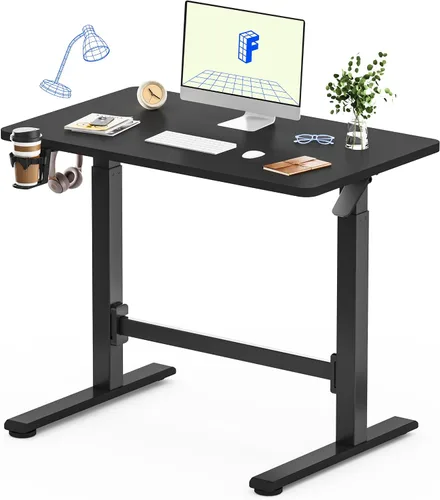 Miniatura 10 de FLEXISPOT H7 Plus - Escritorio de pie ajustable con resorte de gas, estación de trabajo móvil con rueda, escritorio inalámbrico para habitación